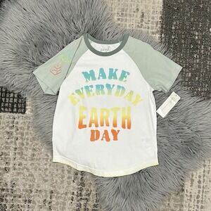 Peek Boy Girl White Make Everyday‎ Earth Day Graphic Tee Shirt Size Medium (8)